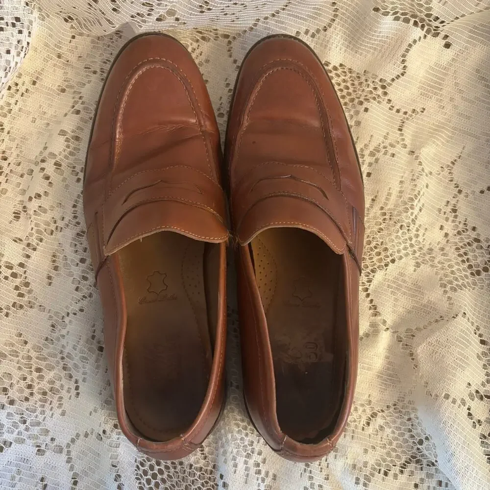 Johnston & Murphy 1850 Men's 10.5 US Brown Penny Loafer Shoes